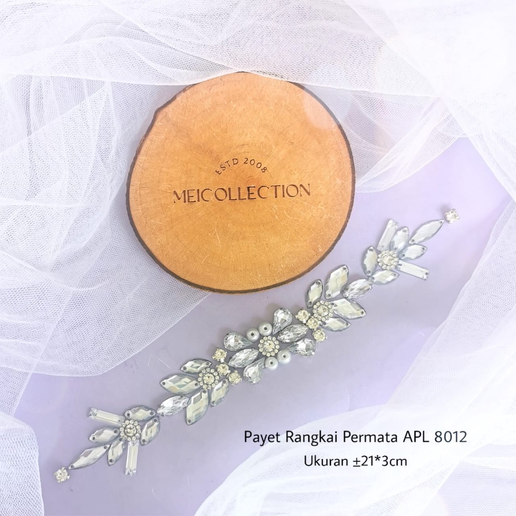 Payet rangkai pinggang / leher / dada APL 8012 clear white