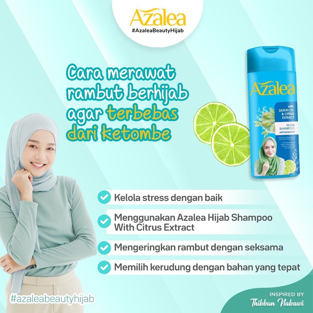 Azalea Shampoo Citrus Extract - Zaitun Oil &amp; Habbatussaudah Oil - Zaitun Oil &amp; Ginseng Extract 180 ML