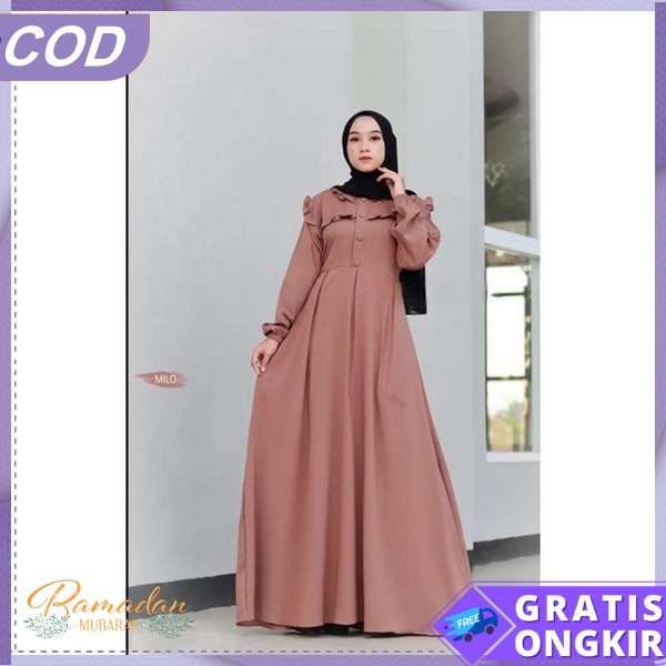 Gamis Muslim Remaja Polos Tanggung Ibu Hamil Buat Lebaran Modern Gmis Dewasa Jumbo Games Lebaran2023