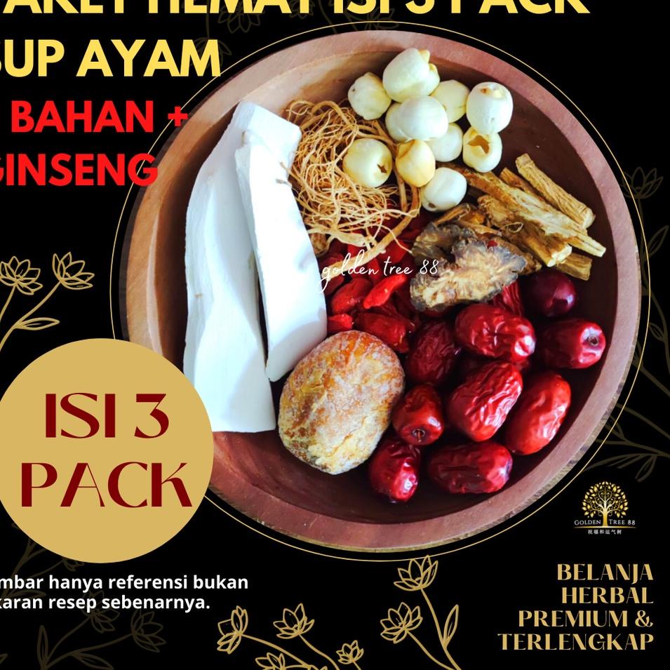 

♥ Paket Hemat 3 Pack Premium Tim Ayam 9 Bahan Sup Ayam Ginseng Fresh Original ✦