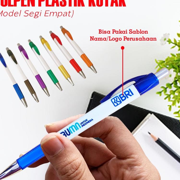 

♜ Pulpen Plastik Promosi model Segi empat isi 50 pcs ➽