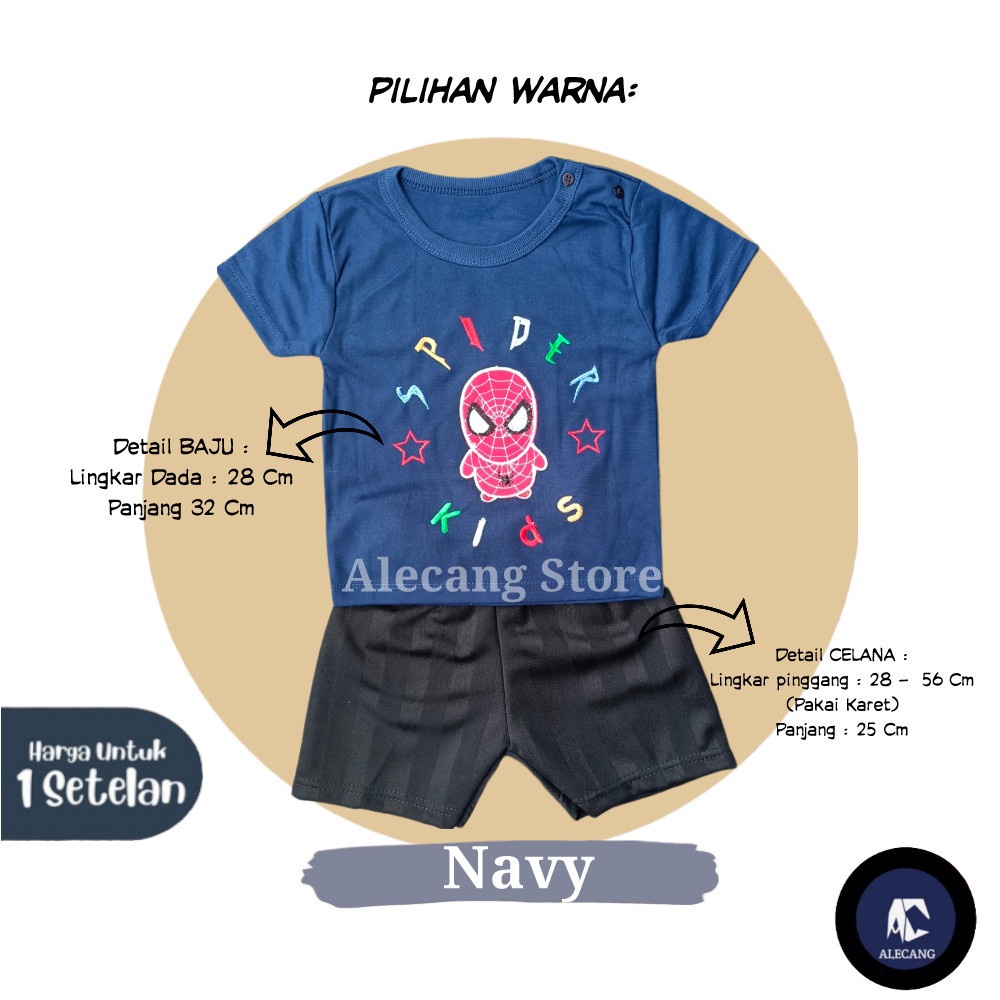 Setelan Pendek Baju Bayi Laki-laki size 0-6 Bulan MOTIF BEAR