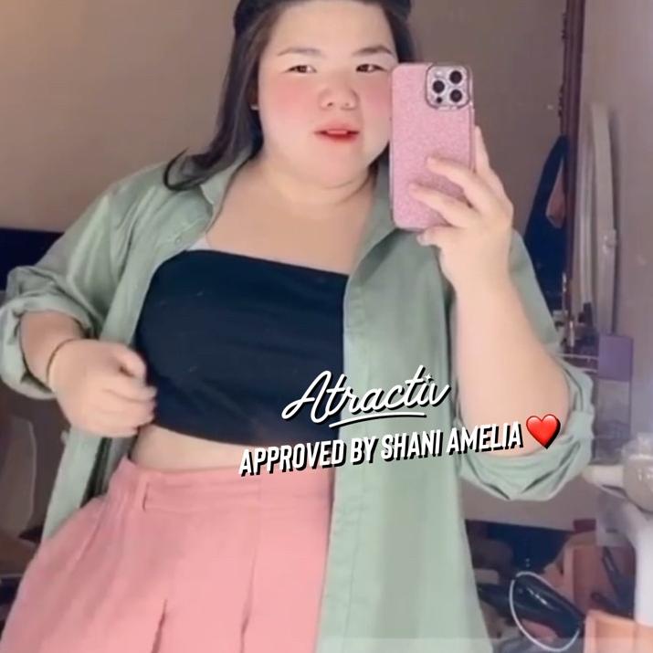 ☂ ATRACTIV Kemben Hitam Jumbo Kemben Kaos Jumbo Kemben Crop Big Size Shani Amelia ✹