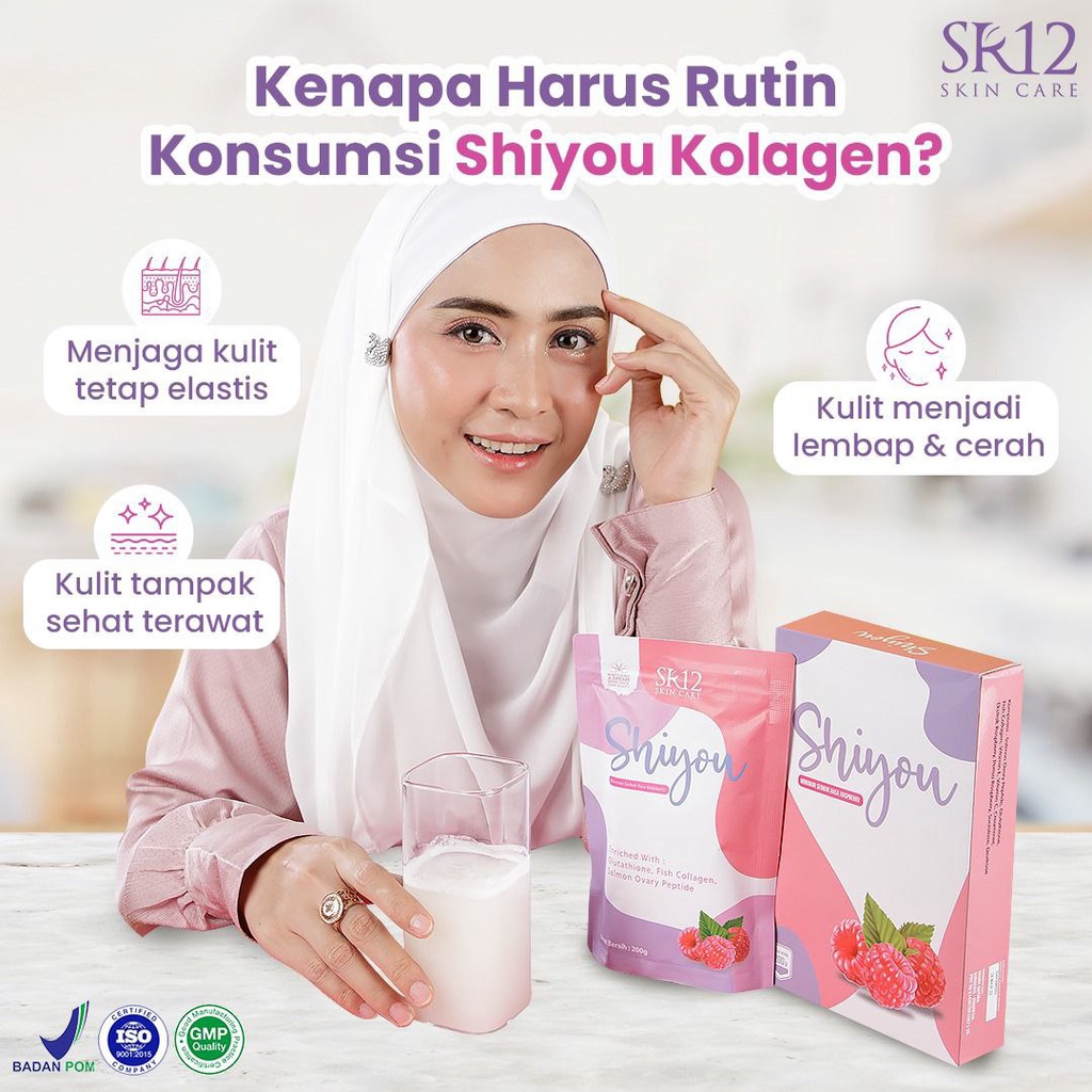 SHIYOU COLLAGEN SR12 / MINUMAN KOLAGEN PEMUTIH KULIT / COLLAGEN DRINK BPOM / SUPLEMEN KECANTIKAN &amp; KESEHATAN