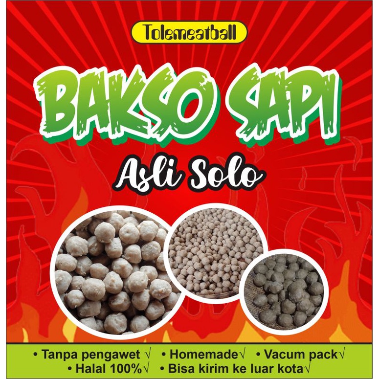 

Bakso/baso sapi isi daging homemade ukuran besar 5biji