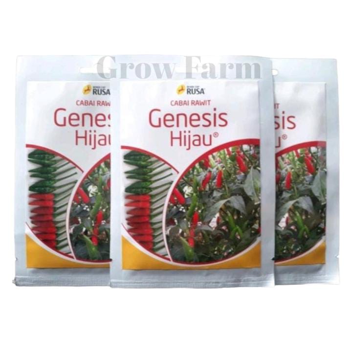 Benih Bibit Cabai Cabe Rawit Genesis Hijau 10 Gram Cap Rusa