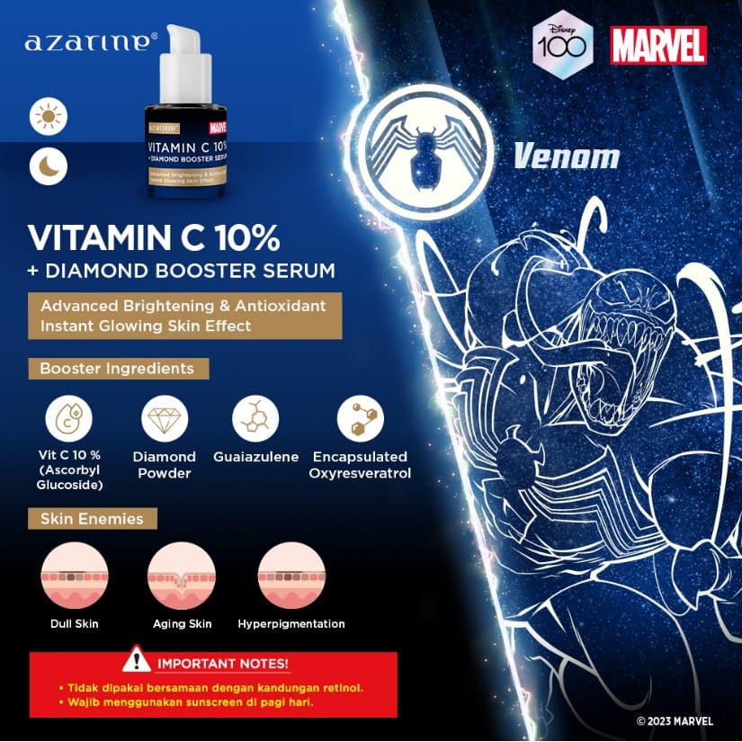 Azarine x Marvel Vitamin C 10% + Diamond Booster Serum 20ml