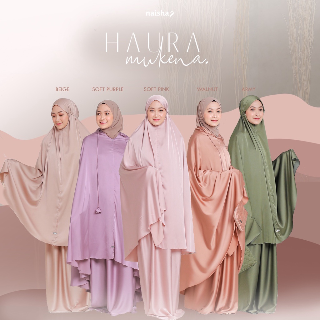 Haura Mukena - Giter Store - Mukena Silk Premium 2in1 by Naisha