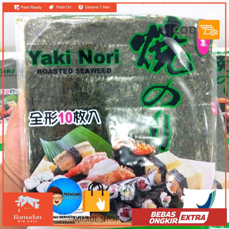 

Yaki Nori 10 Sheet / Sushi Nori 10 Lembar / Roasted Seaweed 10s