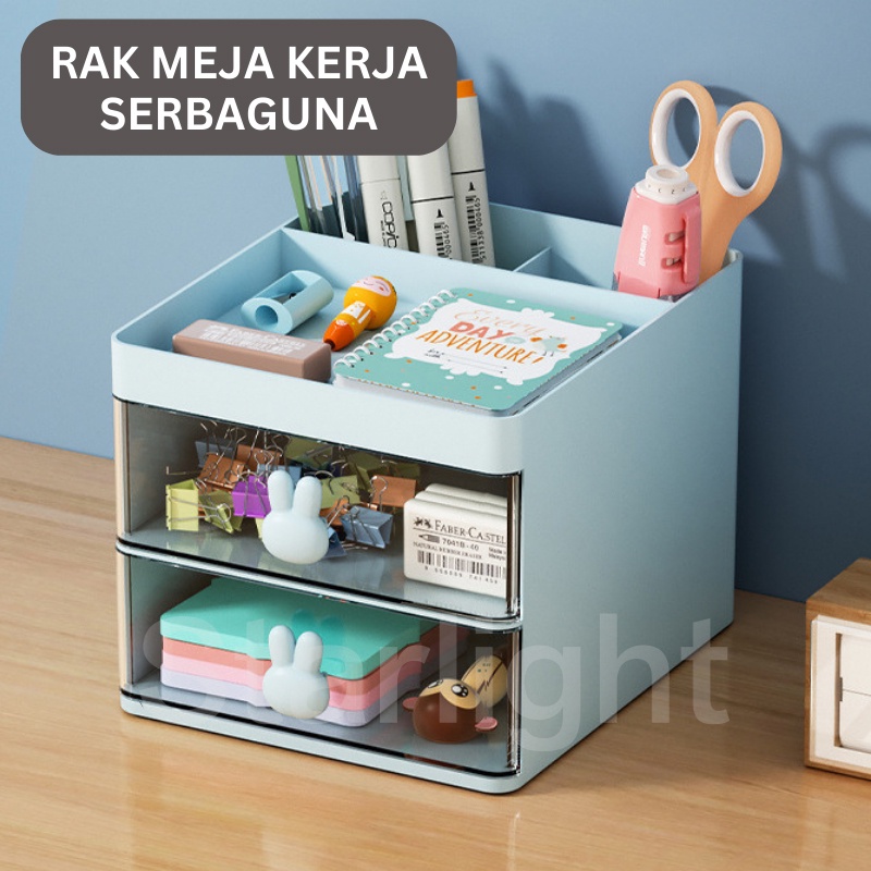 Starlight Rak Organizer Susun Stationary Atk Meja Kantor Rak Meja Kotak Laci Tempat Alat Tulis Make