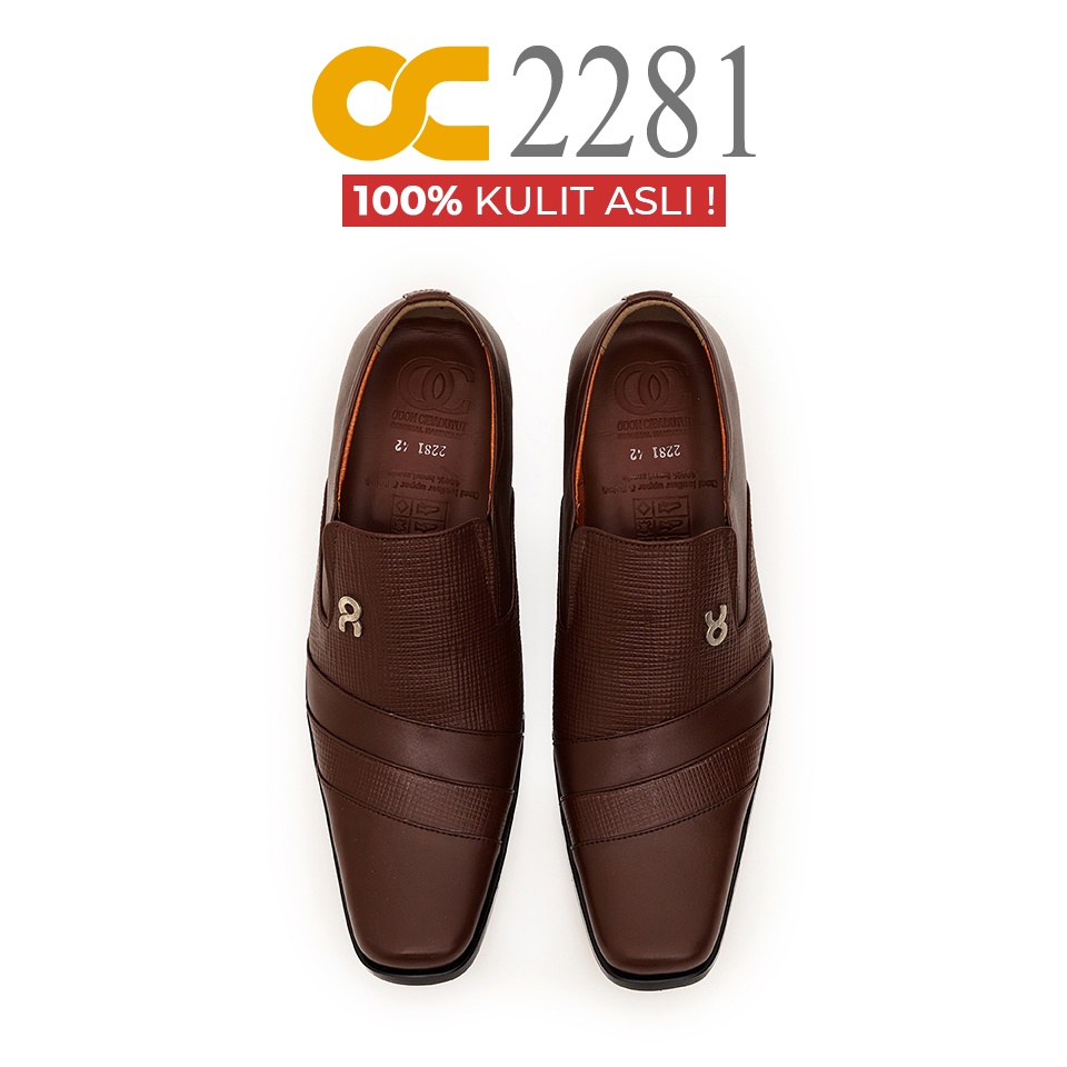 Sepatu Kantoran Hitam Sepatu Kulit Putih Kantoran Pria Kulit Asli Coklat Odoncibaduyut oc 2281