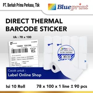 

Direct Thermal Sticker BLUEPRINT 78x100 Isi +-90