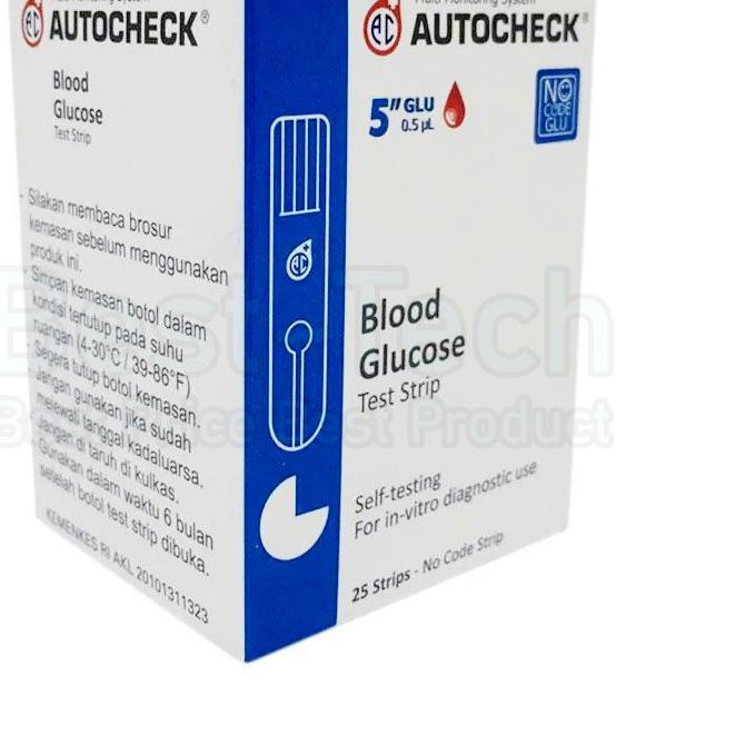 ❅ Strip Gula Darah Autocheck Test Strip Blood Glucose ➴