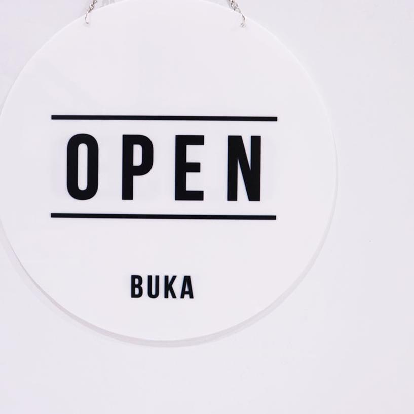 

♗ Open Close Gantungan Sign Cafe Signage Toko Open Closed Restoran Papan Board Buka Tutup ❉