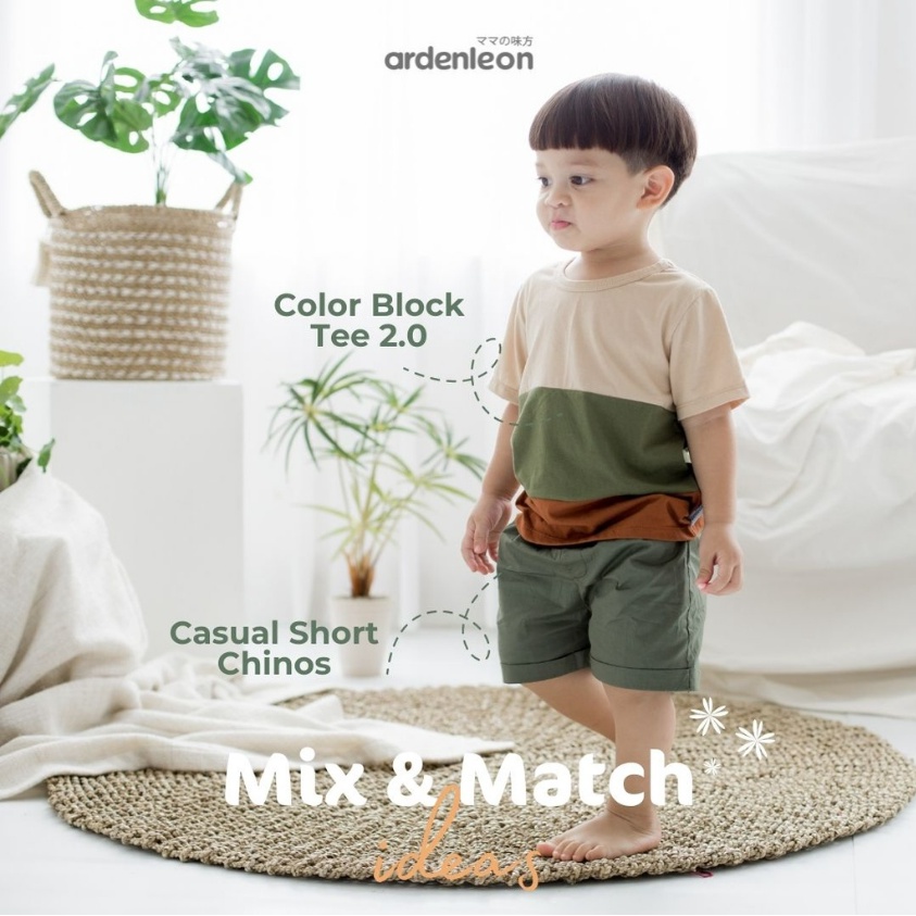Ardenleon Color Block Tee 6M - 7Y Kaos Stripe Mix Color Anak Unisex CBKS