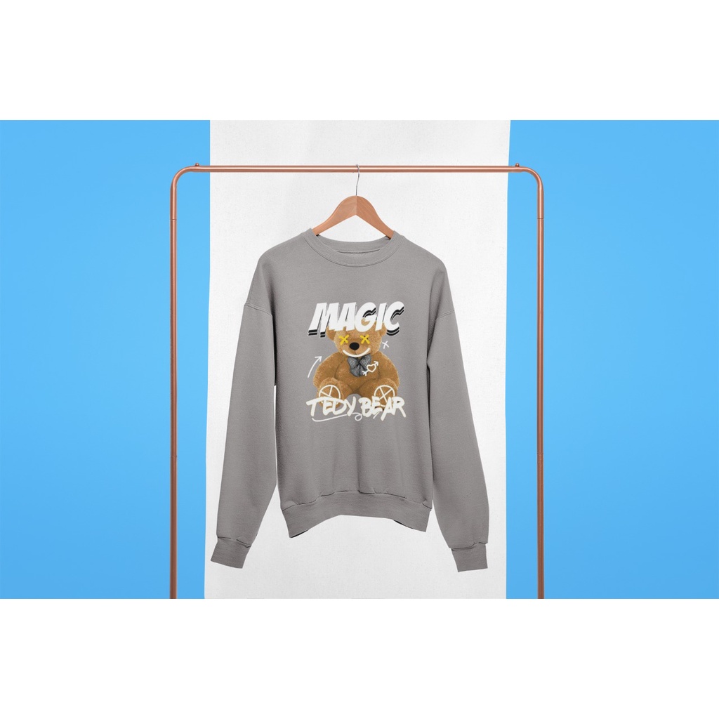 CREWNECK MAGIC TEDDY BEAR / ATASAN KEKINIAN / SWEATER CEWE COWO