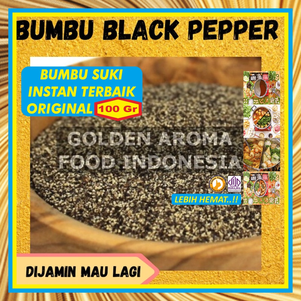 

Bumbu Shabu Instan Black Pepper 100Gr Hotpot Sample Rasa Black Papper Kecil Halal Suki Steamboat Sabu Kuah Soup Original Stemboat Steambot Steamboot Sukiyaki Grill Bakar Instant Gafi Murah Enak Terbaik Premium Promo Rekomendasi