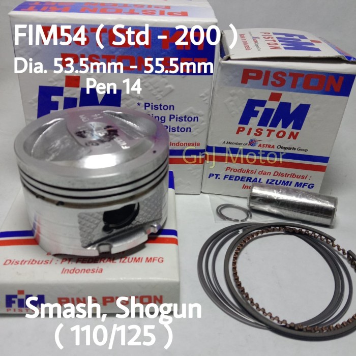 Piston kit FIM Suzuki Smash, Shogun 110/125 - FIM54