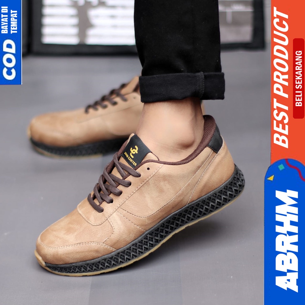 Sepatu Sneakers Pria Casual  Kerja Kuliah Abraham JIMR