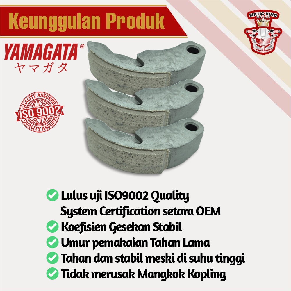 Kampas ganda kopling Honda Beat Scoopy Karbu Vario Fi 110 KVY KZL GFM Yamagata