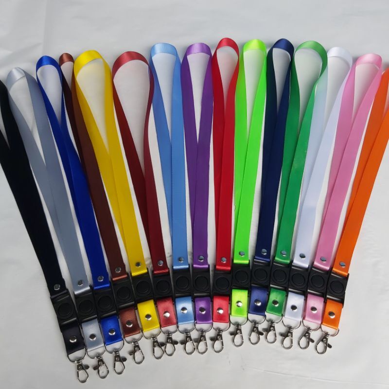

Tali LANYARD lebar 2 cm polyster STOPPER ID Card Name Tag gantungan id