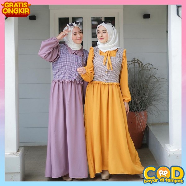 Juba 1 Set Jilbab Baju Ghamis Syar'I Terbaru Pakaian Wanit Muslimah Bahan Tebal Pakean Fashion Musli