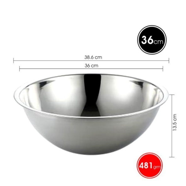 

Unik Baskom Stainless Steel 36cm bowl mangkok Diskon