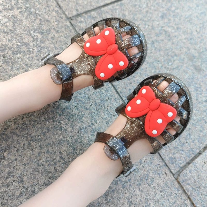 SIZE 24-30 LV0172 Sandal Jelly Anak Perempuan Sandal Anak Perempuan Lucu Sandal Anak  Motif Pita Kupu-Kupu