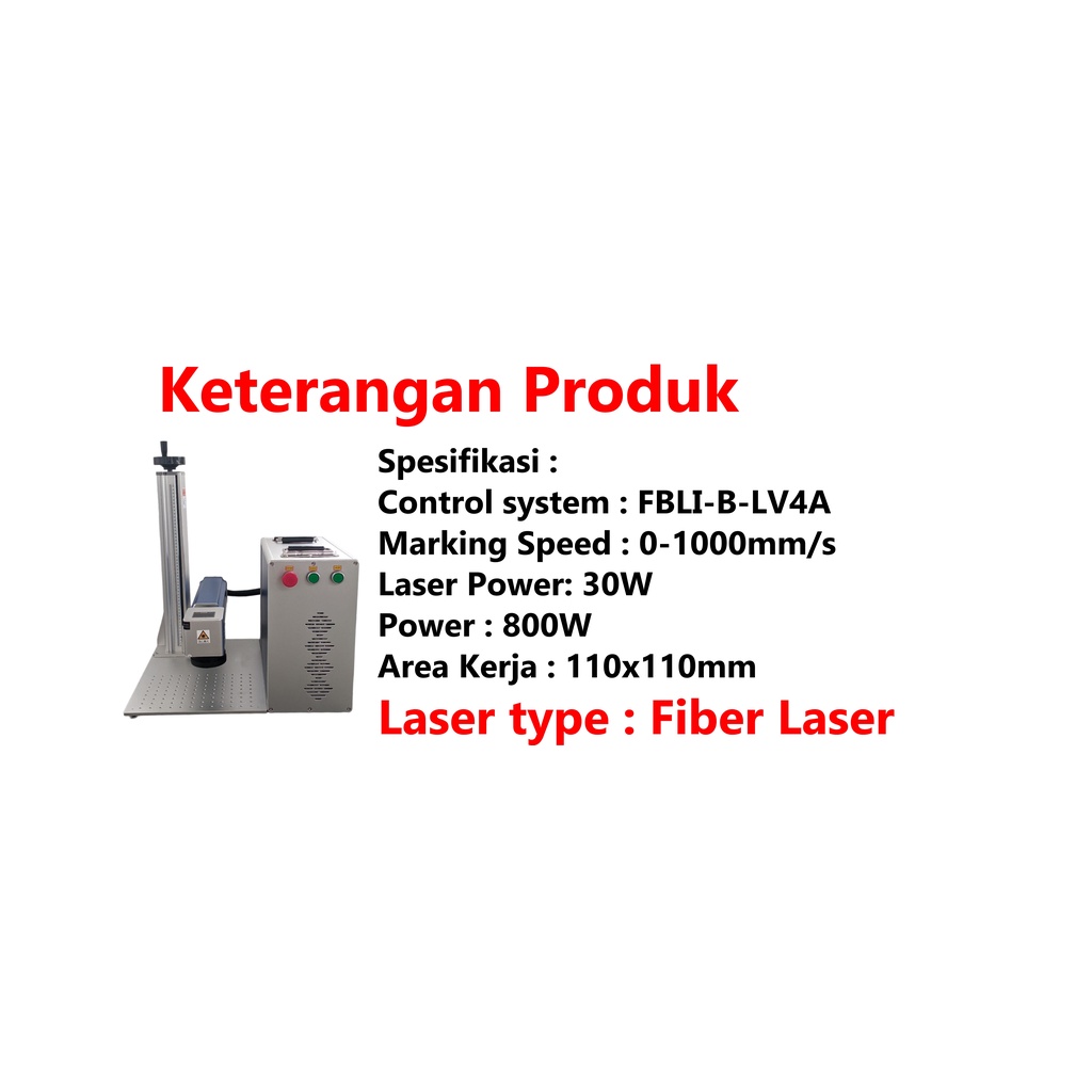 [HAEBOT] CNC Laser Fiber 30W 30 Watt 110x110 110mm Mesin Marking Metal Engraving Grafir Botol