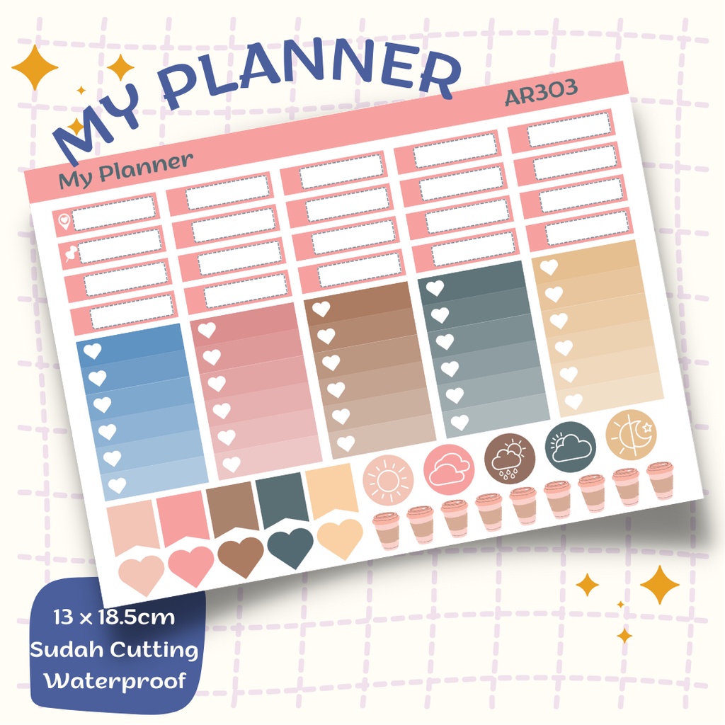 

[DOKI] My Planner Stiker Dekorasi Lucu / Sticker Journal / Stiker Aesthetic Memo Sticky Notes Journal Scrapbook Planner - AR303