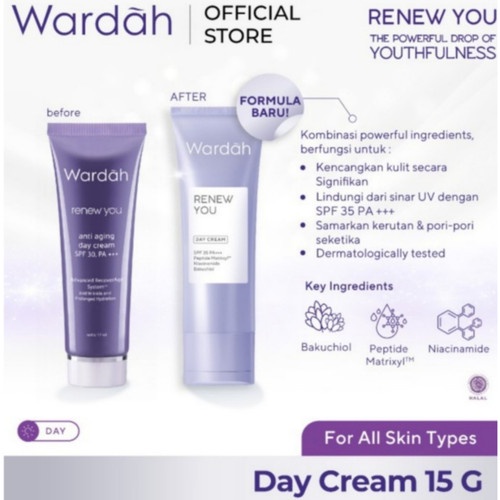 Wardah Renew You Day / Night Cream 15gr