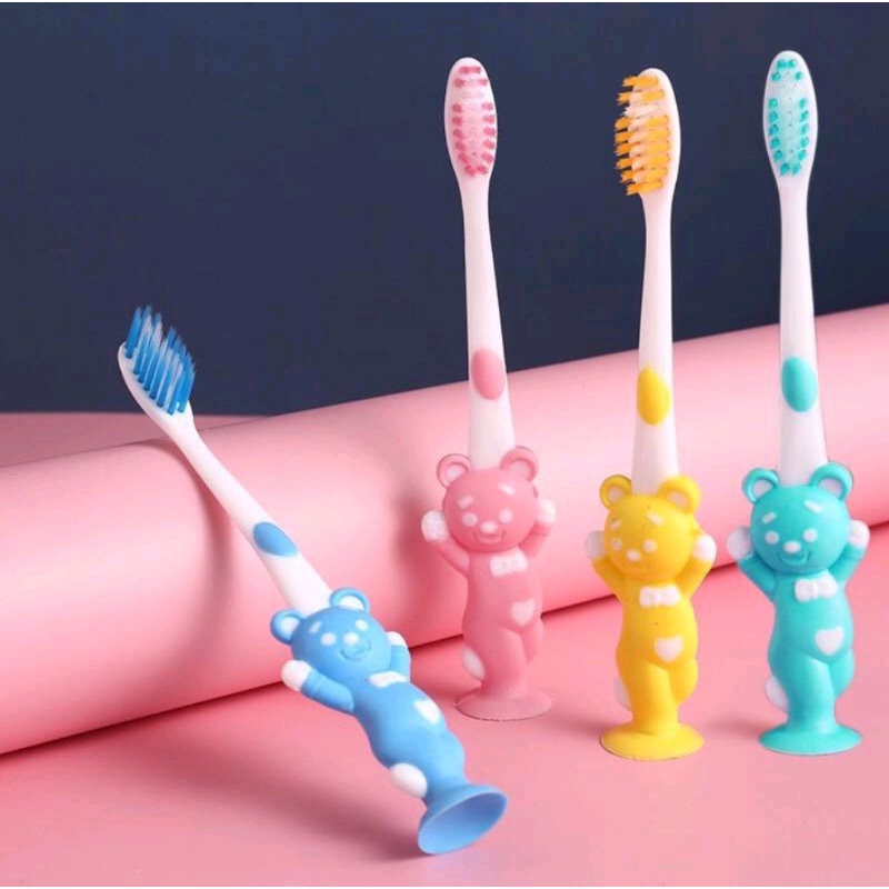 Sikat Gigi Anak 1 SET 4pcs Tavel Toothbrush Double Care Sikat Gigi Halus Lembut