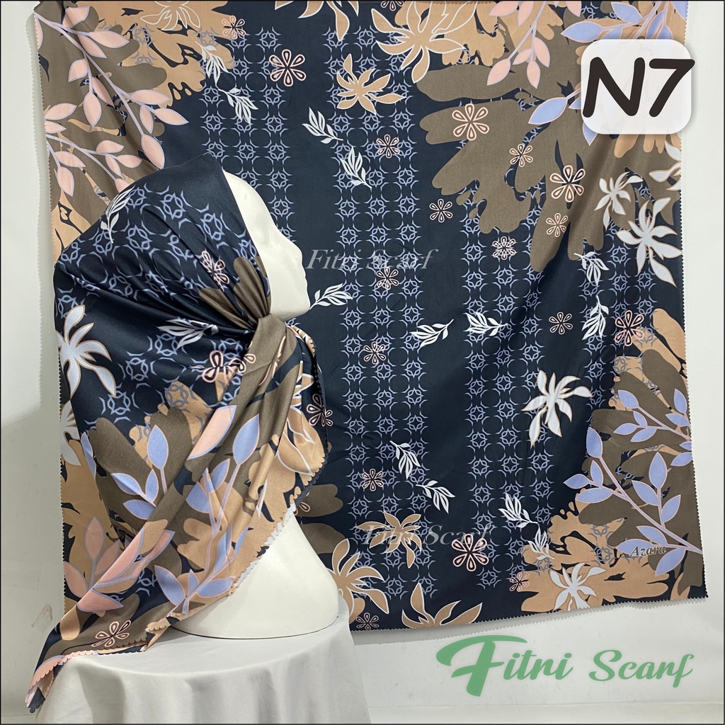 Pilih Warna Senorita Laser Cut Azara jilbab hijab krudung kerudung segi empat motif 2