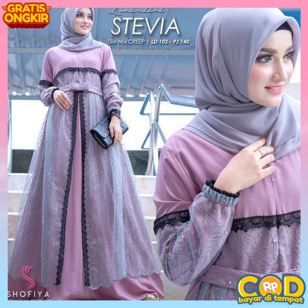 Baju Gamis Games Perempuan Rayna Dres Bju Muslimah Premium Jumbo Kondangan Dress Mewah Gamis Lebaran