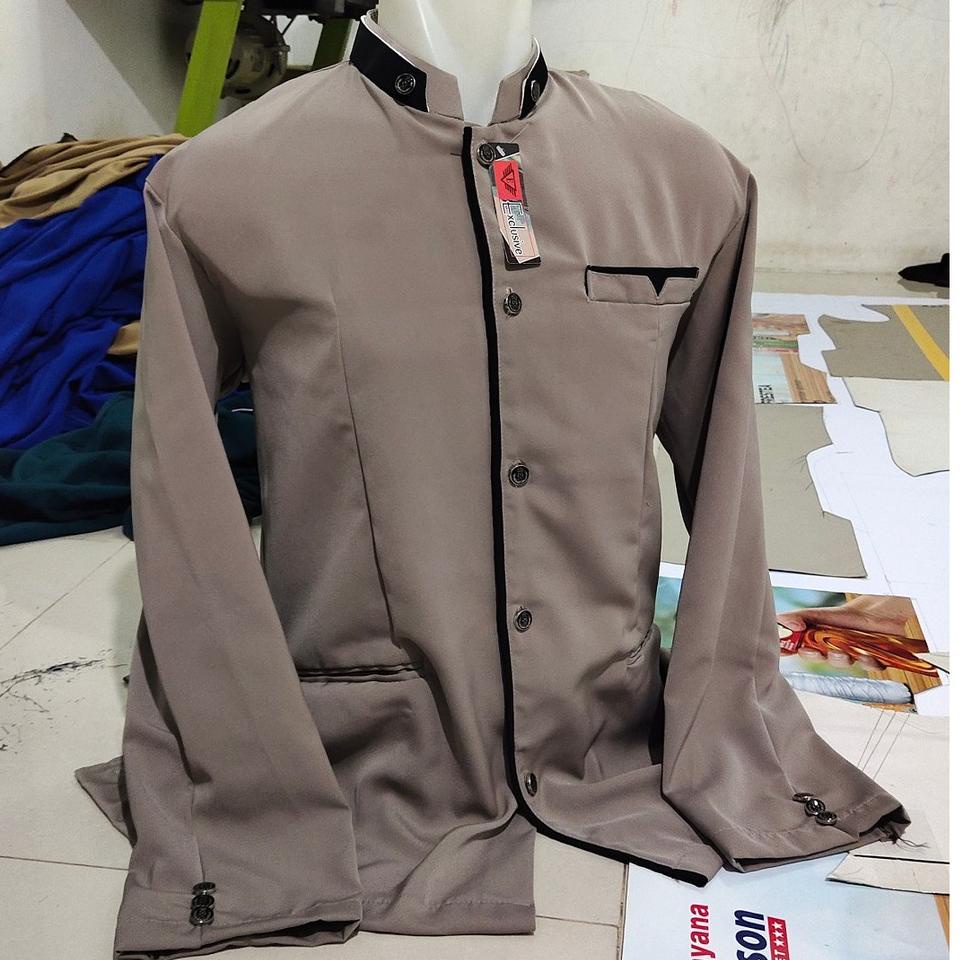 ❃ Jasko Lis Polos Jas Koko Motif Plat Bahan Hightwis Tebal Lembut FL00 / Fashion Muslim / Pakaian Mu