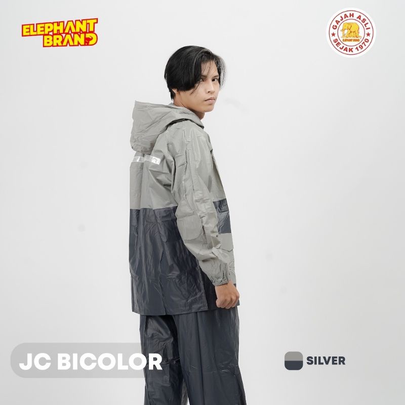 Jas Hujan Pria Wanita Dewasa Setelan Jaket Celana Elephant Brand Bicolour 234 R