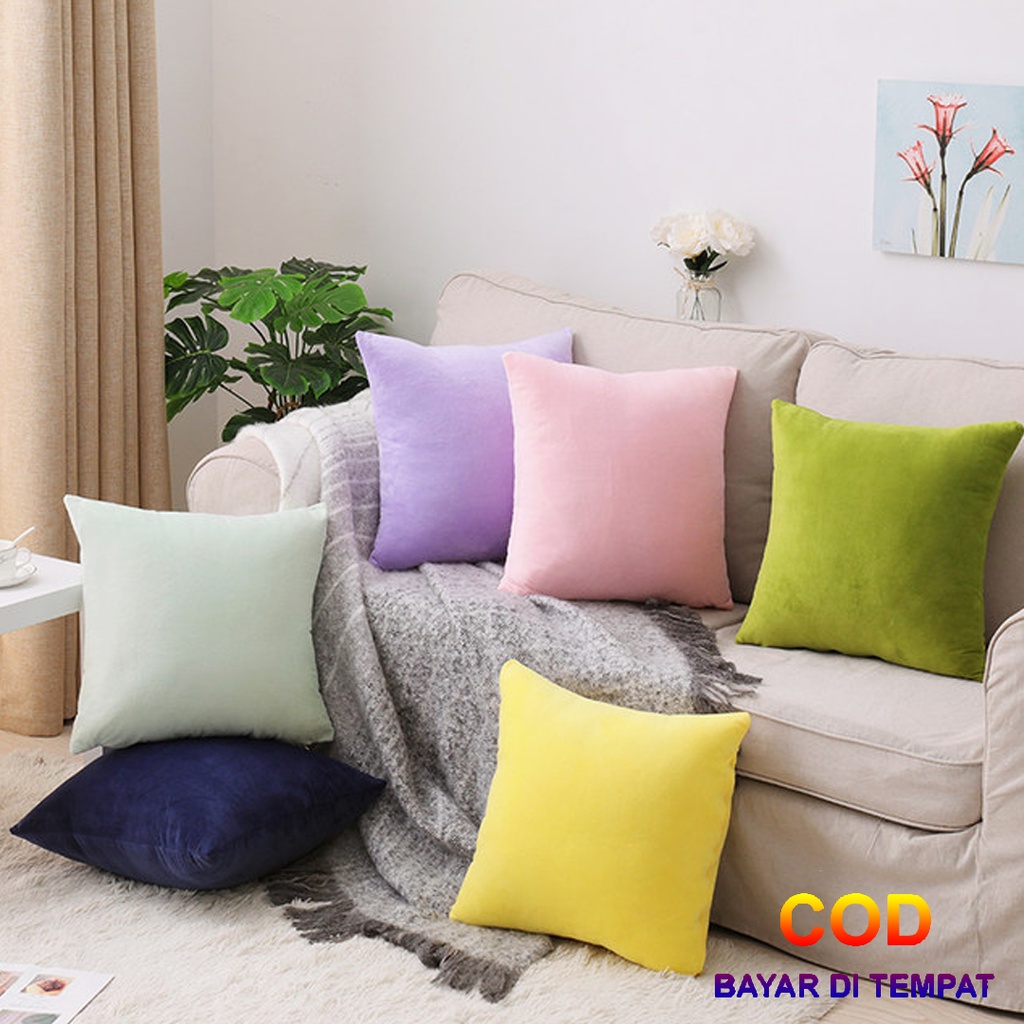 ✅COD Set Bantal Kursi Sofa Bed Minimalis 40x40 Isi 5 Pcs Cushion Pillow Dakron Hiasan Dekor Dekorasi Sofabed Ruang Tamu Perlengkapan Home Decor Interior Rumah Tangga Modern Mewah Beraneka Warna Polos Embos