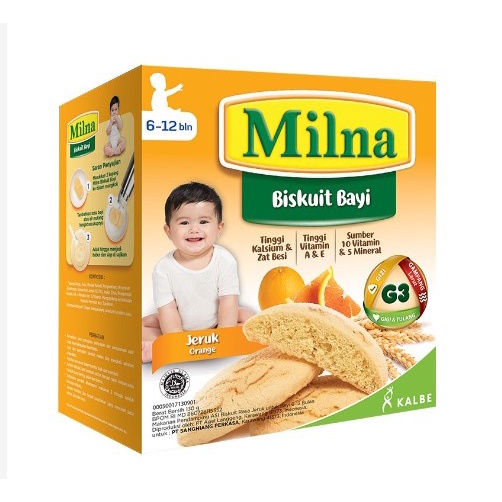 

Milna Biskuit Bayi Orange Jeruk 130 gram 6 - 12 bln