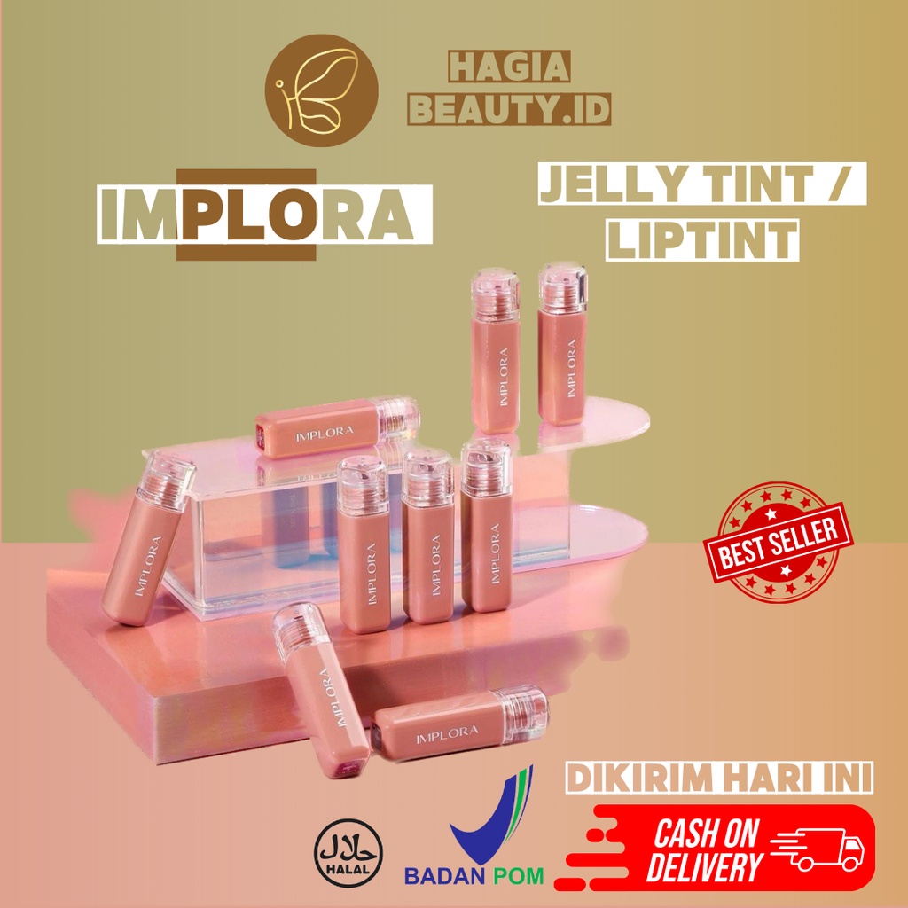 BISA COD - Implora Jelly Tint 3x Glossy 9 Variant Warna Original