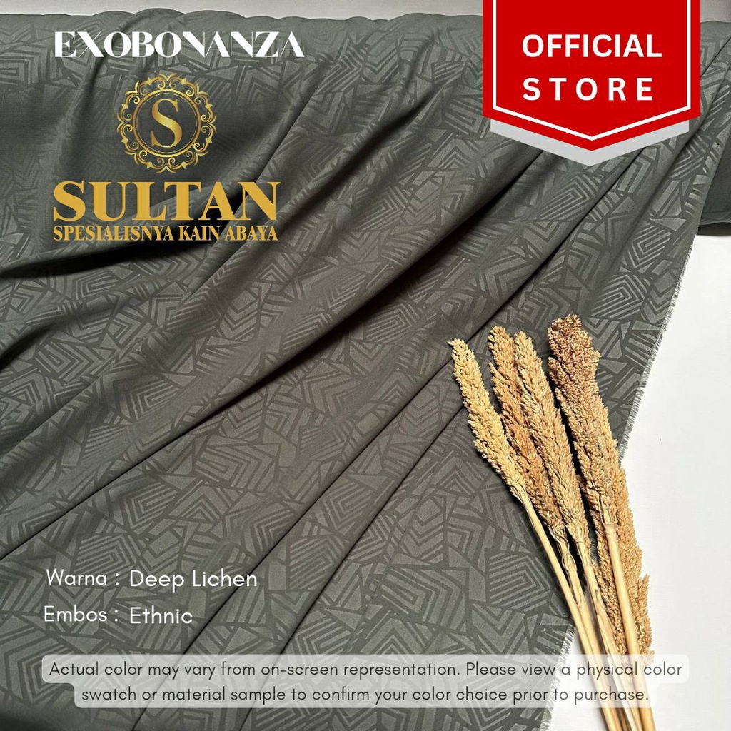 50CM EMBOS ETHNIC EXO BONANZA DEEP LICHEN KAIN ABAYA SULTAN