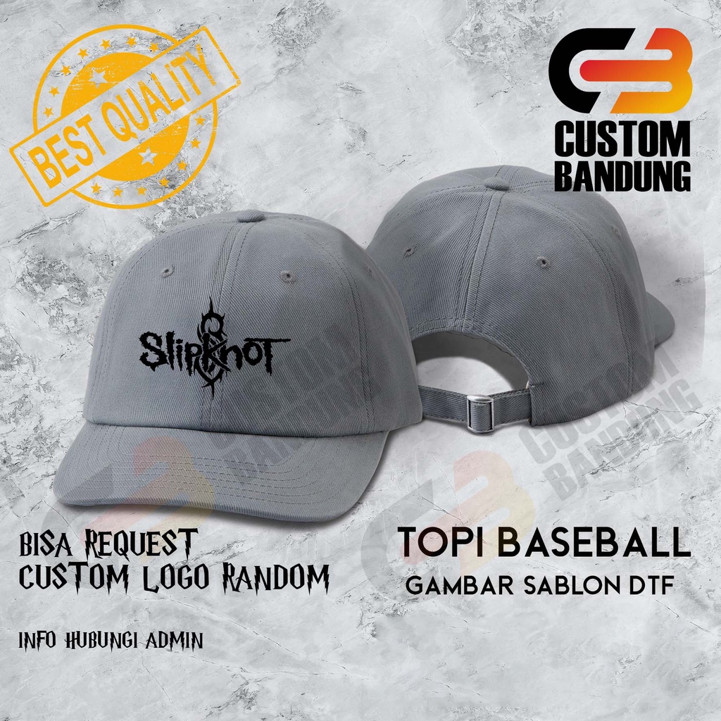 Topi Baseball SLIPKNOT Pria Wanita Topi Cap Bisa Tulis Nama Bisa COD Original High Premium Quality