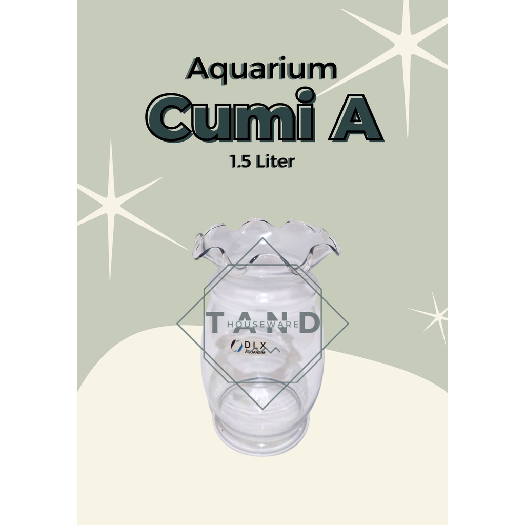 AQUARIUM IKAN CUPANG HIAS VAS BUNGA UNIK 1,2 LITER