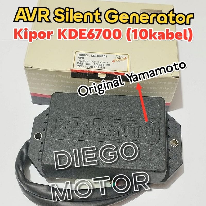 AVR Genset Silent 10Kabel Yamamoto Original Kipor Kama Krisbow KDE6700