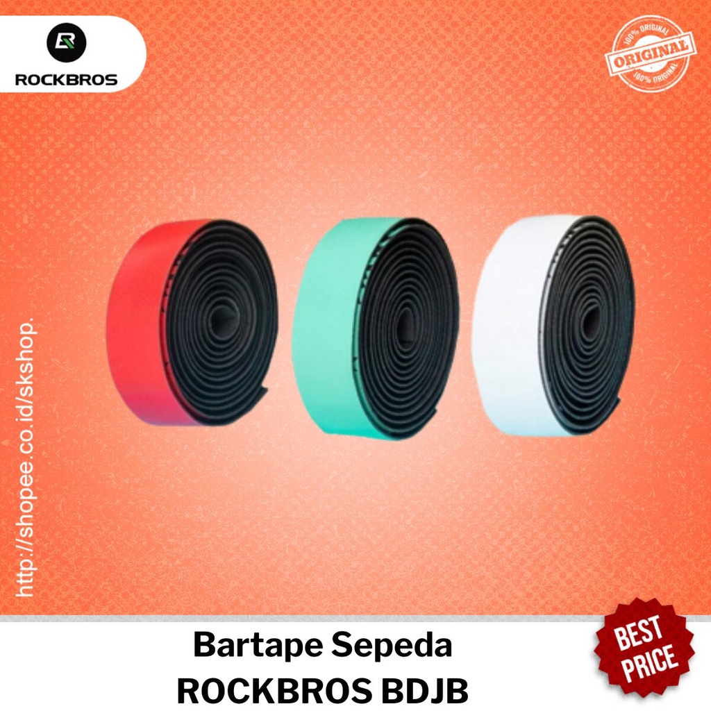 Bartape Sepeda Rockbros BDJB Road Bike Cycling Handle Bar Dropbar Tape Wrap Strap Handlebar Liteskin