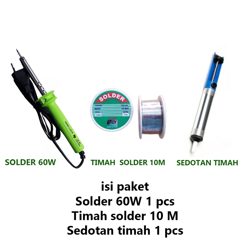 Solder Listrik 40w Gagang Plastik / Soldering Iron Solder Timah 40 watt