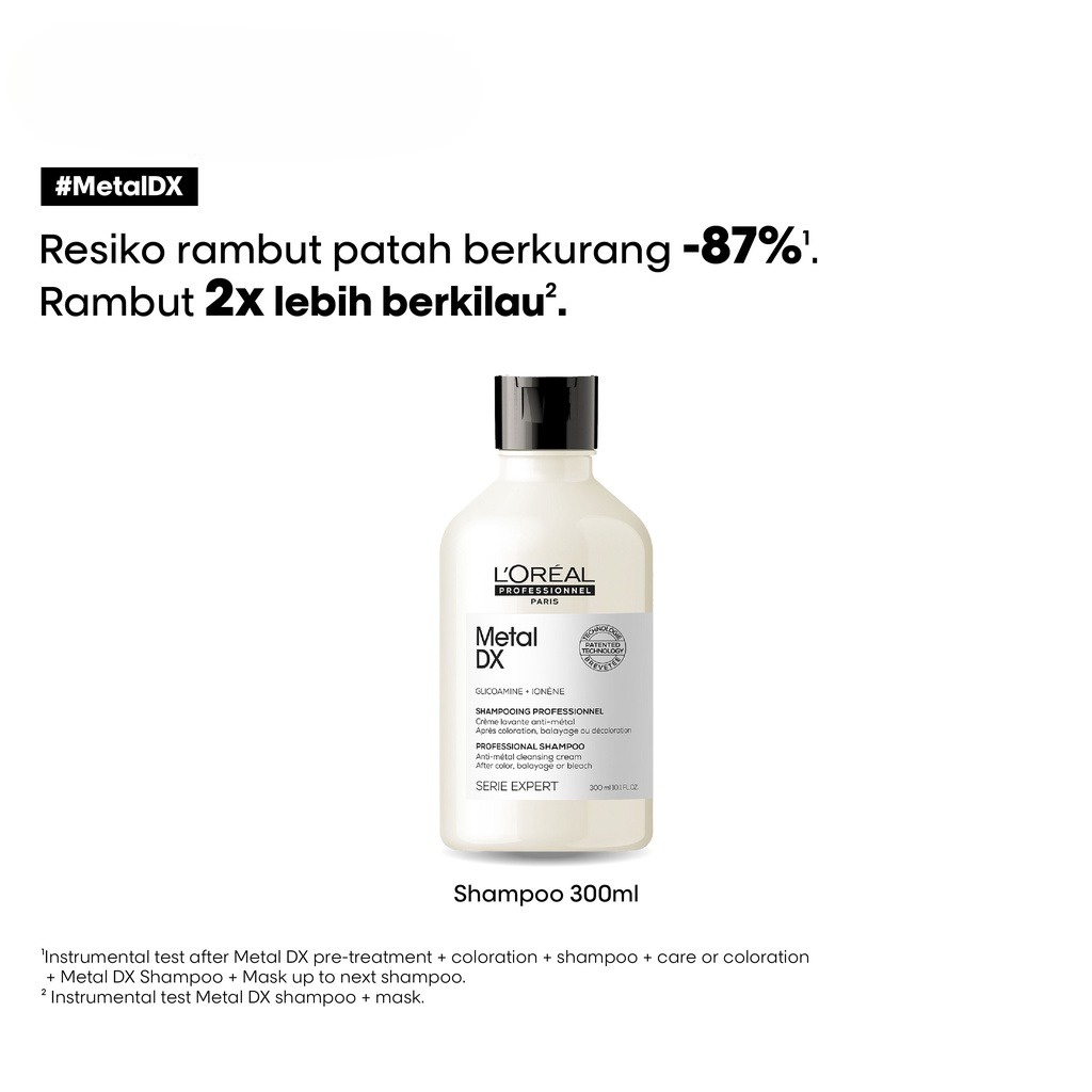 LOREAL Serie Expert Metal DX Shampoo Hair Mask - Perawatan Nutrisi Rambut Berwarna Diwarnai Patah