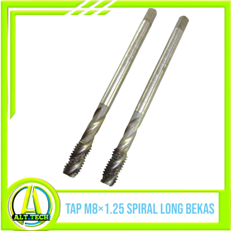 Tap spiral M8×1.25 tap mesin kunci baut 12 long