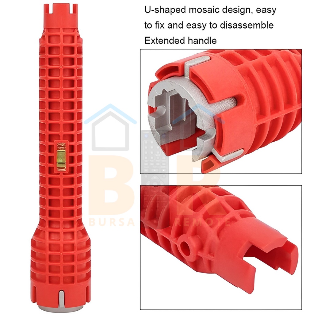 Kunci Pas Faucet And Sink 8IN1 Installer Pembuka Selang Socket Kran Wastafel Soket Pipe Air