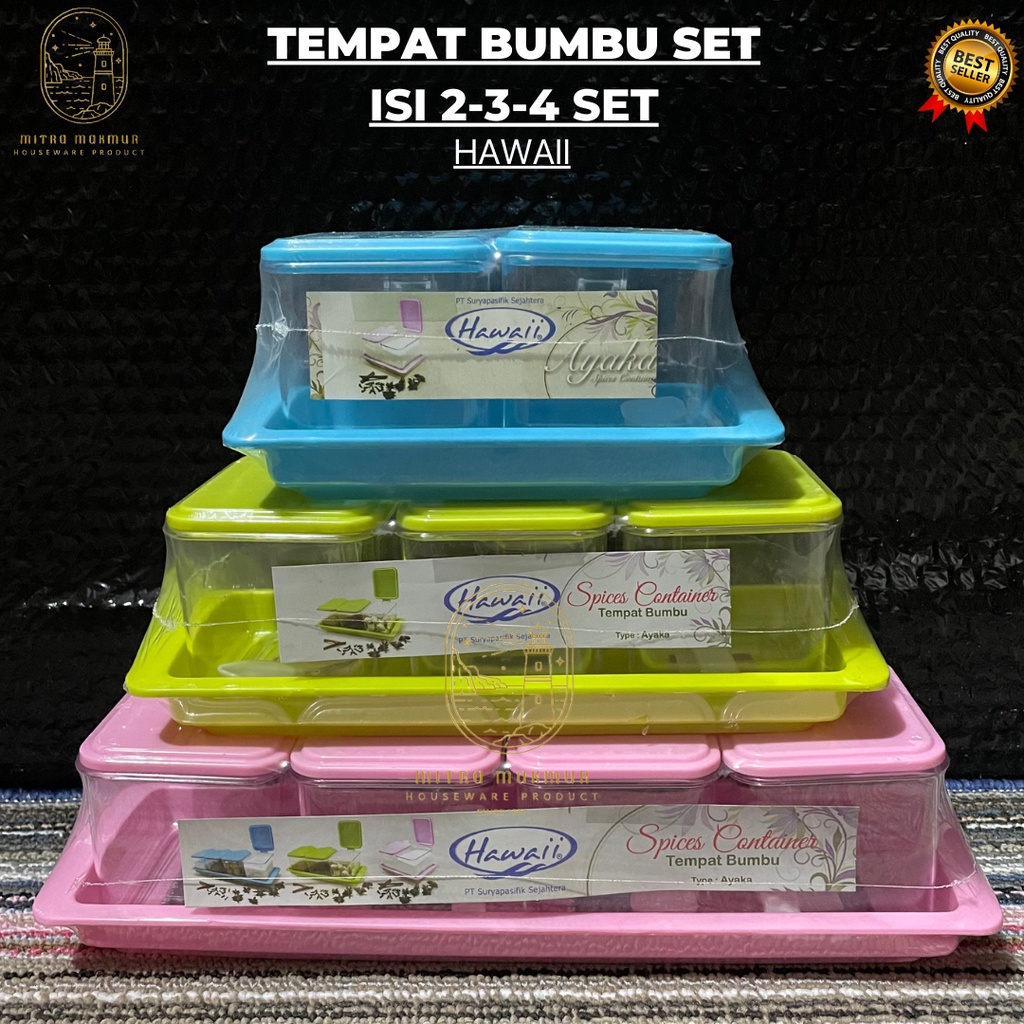 SALE!! TEMPAT BUMBU SET AYAKA HAWAII / TEMPAT BUMBU 2-3-4 SET / WADAH BUMBU