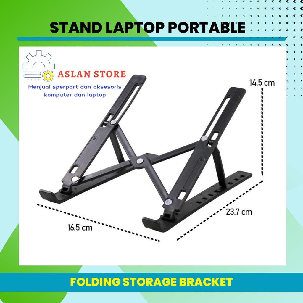 Laptop Stand Notebook Tablet Riser Foldable Adjustable 8 Level holder laptop lipat